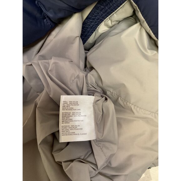 Michael Kors Navy Quilted Puffer Jacket With Detachable Hood Size L - Picture 7 of 7